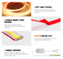 شريط إضاءة LED COB قابل للخفت