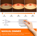 شريط إضاءة LED COB قابل للخفت