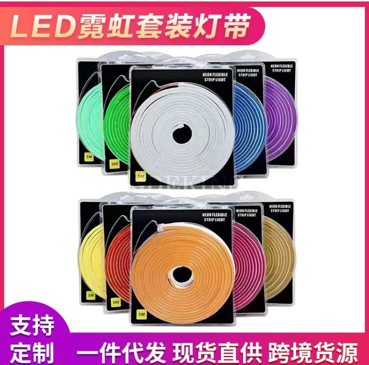 شريط نيون LED قابل للقطع كل 3 ثنائيات ضوئية، يعمل بجهد 12 فولت/24 فولت