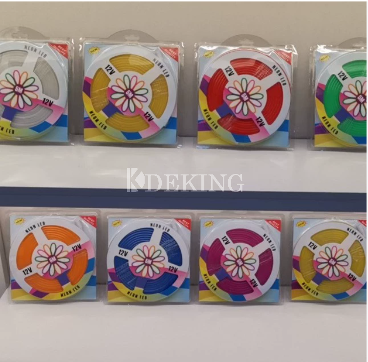 شريط نيون LED قابل للقطع كل 3 ثنائيات ضوئية، يعمل بجهد 12 فولت/24 فولت