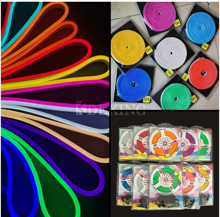 شريط نيون LED قابل للقطع كل 3 ثنائيات ضوئية، يعمل بجهد 12 فولت/24 فولت